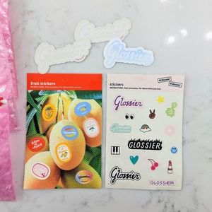 Glossier sticker set
